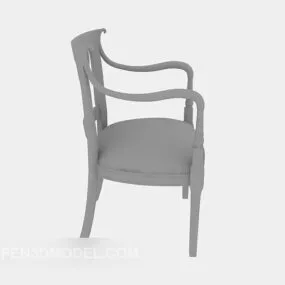 Modern Wooden Chair For Living Room 3d model