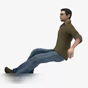 Sitting Men Fashion 3d model