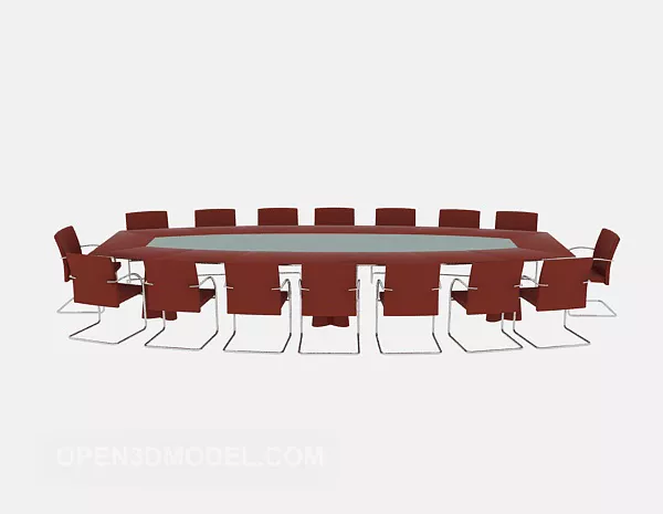 Company Conference Large Table 3d model Company Conference Large Table 3d model