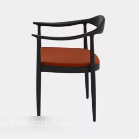 Black Wood Chair 3d model