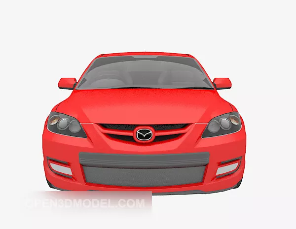 Red Mazda Car 3d model Red Mazda Car 3d model