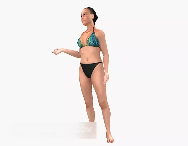 Corsage Girl Character 3d model