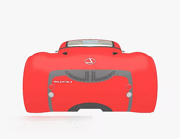 Red Sports Car Smooth Shaped 3d model Red Sports Car Smooth Shaped 3d model