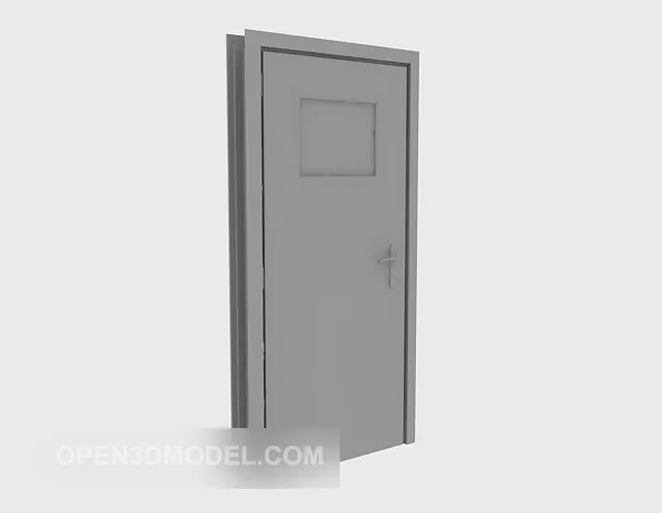 Single Door Grey Color 3d model Single Door Grey Color 3d model