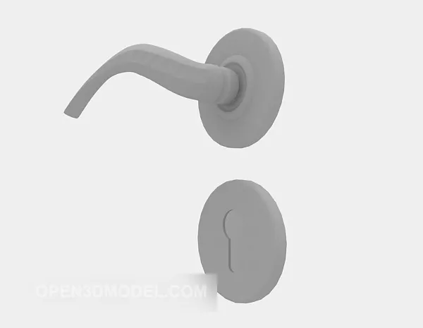 Door Frame With Glass Opener 3d model