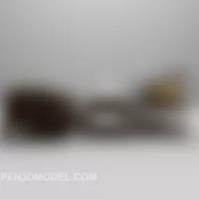 Traditional Chinese Wooden Sofa 3d model