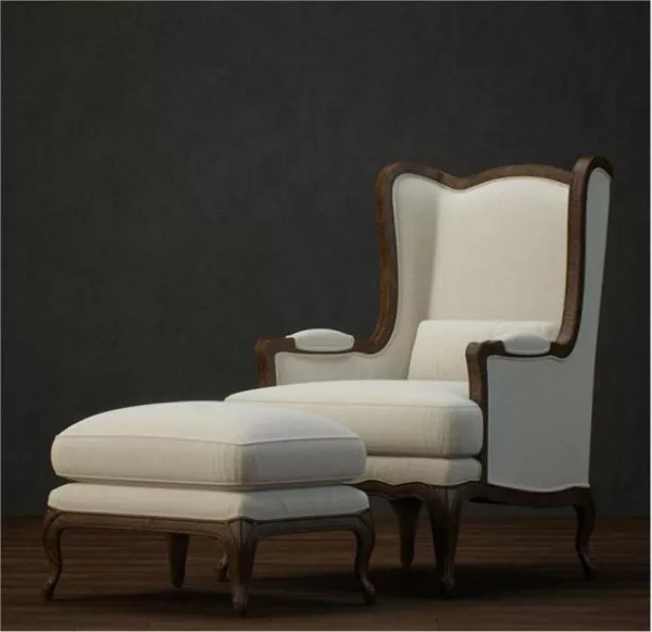 Blanket Wrinkle On Ottoman 3d model