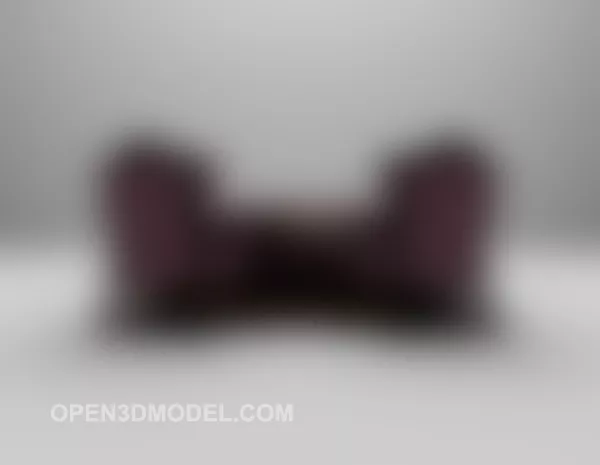 Purple Sofa Chair European Style 3d model Purple Sofa Chair European Style 3d model