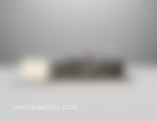 Low Sofa Carpet Combination Furniture 3d model Low Sofa Carpet Combination Furniture 3d model