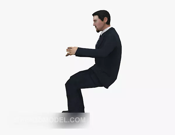 Sitting Business Men Character 3d model Sitting Business Men Character 3d model