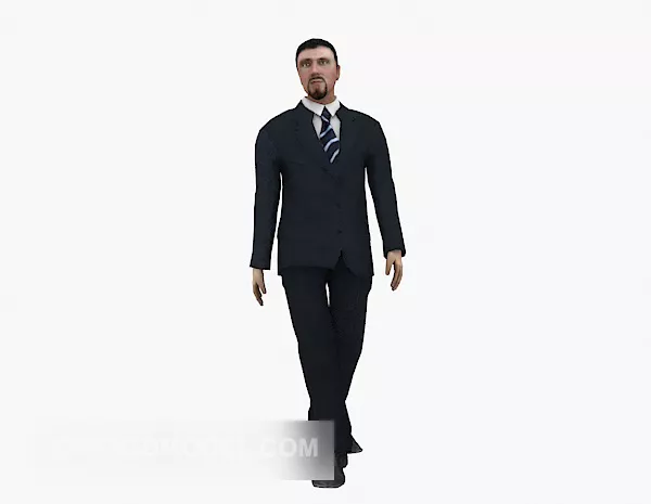 Walking Suit Men Character 3d model Walking Suit Men Character 3d model