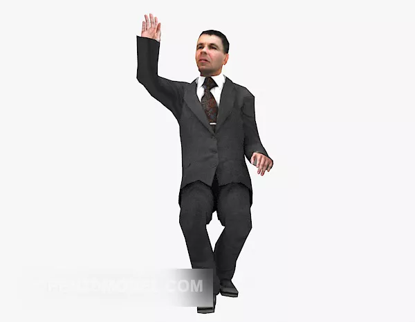 Man Character Jacket Basic Mesh 3d model