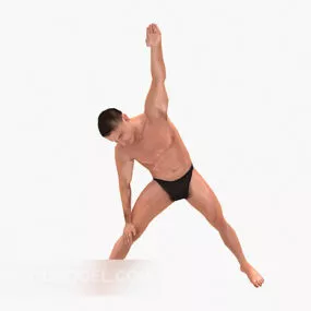 Character Men In Sport 3d model