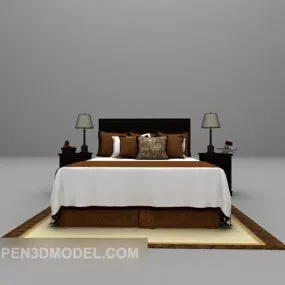 European Bed Simple 3d model