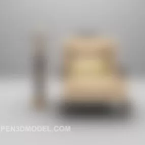 Luxury Single Sofa Vintage Style 3d model
