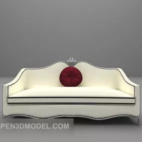 Elegant European Sofa 3d model