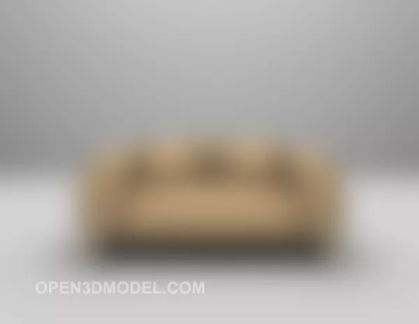 Yellow Double Sofa Furniture 3d model Yellow Double Sofa Furniture 3d model