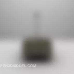 Single Grey Sofa Furniture 3d model
