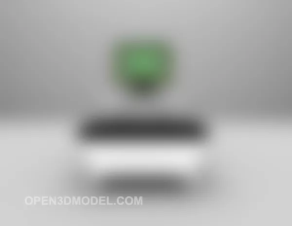 Boutique Bedside Table Carved Style 3d model