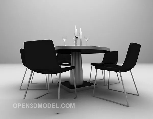 Minimalist Dinning Table Furniture 3d model Minimalist Dinning Table Furniture 3d model