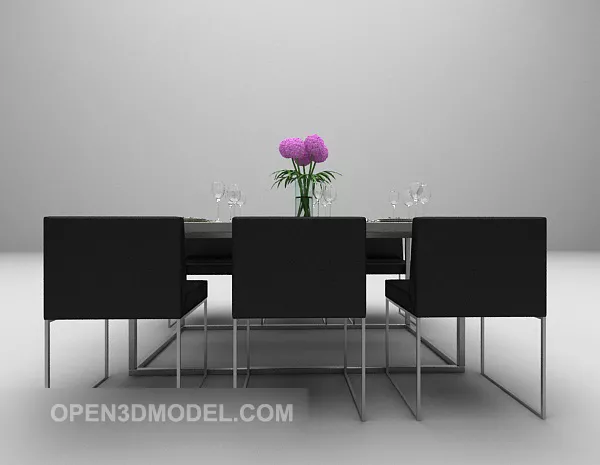 Dinning Table And Chair Furniture 3d model Dinning Table And Chair Furniture 3d model
