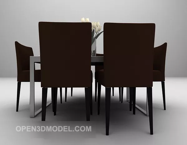 Home Table And Chair Combination Furniture V1 3d model Home Table And Chair Combination Furniture V1 3d model