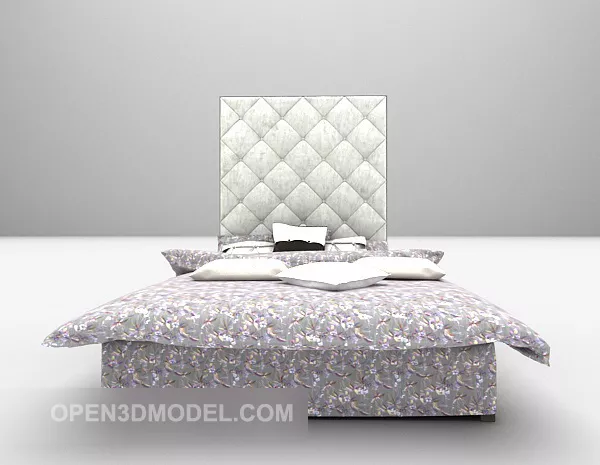 Double Bed Vintage Blanket 3d model Double Bed Vintage Blanket 3d model