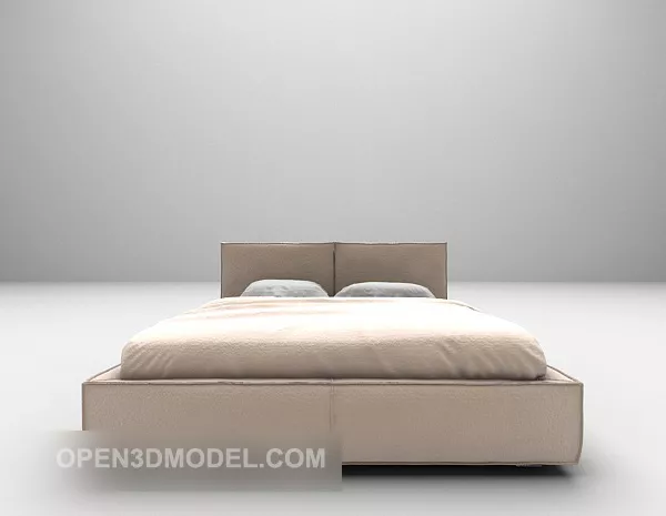 Modern Brown Double Bed Furniture V1 3d model Modern Brown Double Bed Furniture V1 3d model