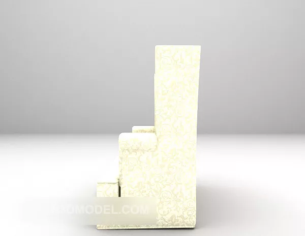 High Back Chair Vintage Furniture 3d model High Back Chair Vintage Furniture 3d model