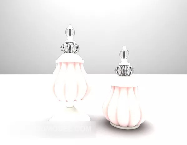 Indoor White Vase Decoration Furniture 3d model Indoor White Vase Decoration Furniture 3d model