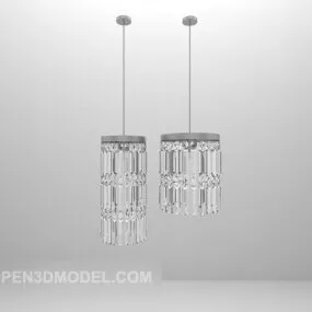 Crystal Drop Shade Chandelier Furniture 3d model