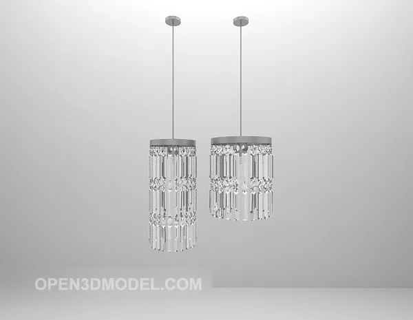 Crystal Drop Shade Chandelier Furniture 3d model Crystal Drop Shade Chandelier Furniture 3d model