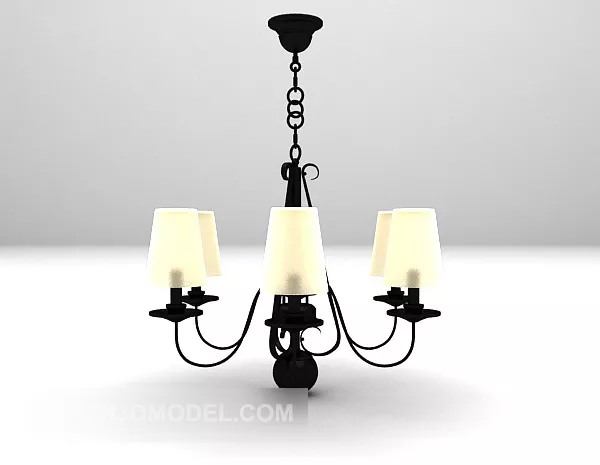 Vintage Iron Chandelier Furniture V1 3d model Vintage Iron Chandelier Furniture V1 3d model