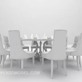 Home European Table Furniture 3d model