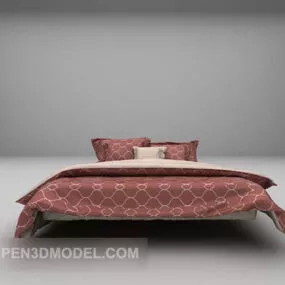 Vintage Pattern Bed Furniture 3d model