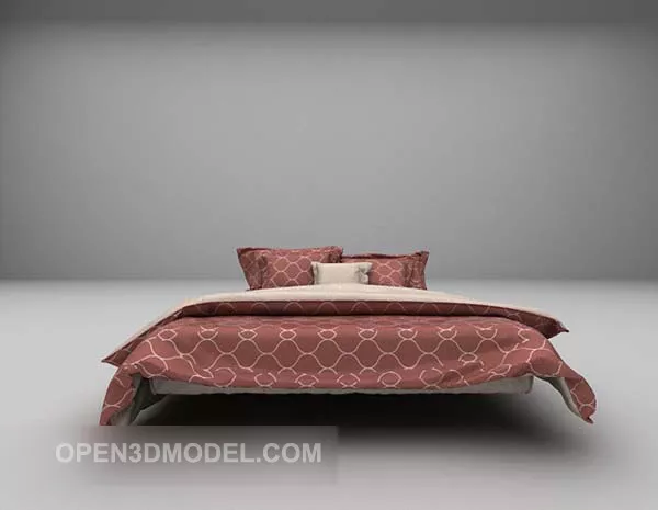 Vintage Pattern Bed Furniture 3d model Vintage Pattern Bed Furniture 3d model