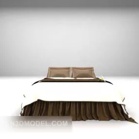 White Bed Furniture V1 3d model