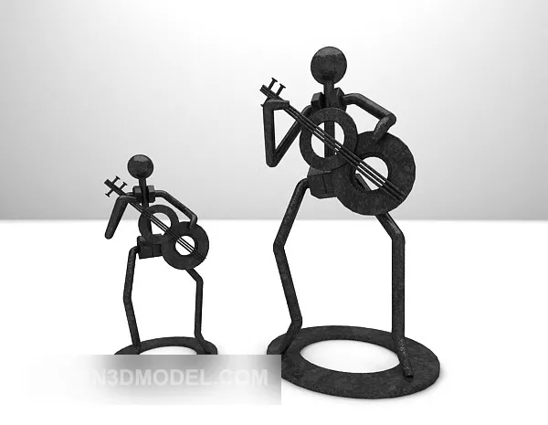 Iron Character Sculpture Set Furniture 3d model Iron Character Sculpture Set Furniture 3d model