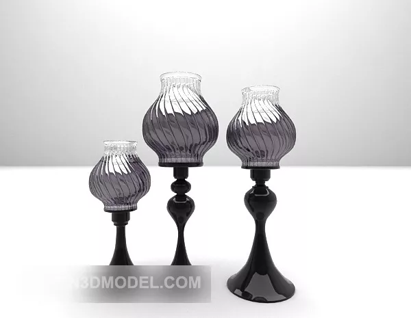Black Table Lamp Vase Shaped Furniture 3d model Black Table Lamp Vase Shaped Furniture 3d model