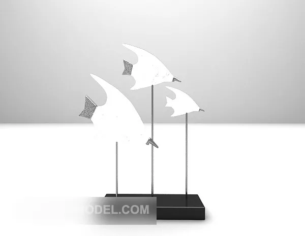Indoor Fish Sculpture Decoration Furniture 3d model Indoor Fish Sculpture Decoration Furniture 3d model