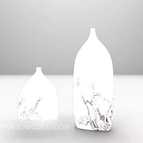 White Porcelain Decor Furniture 3d model