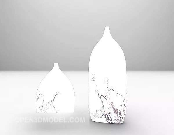 White Porcelain Decor Furniture 3d model White Porcelain Decor Furniture 3d model