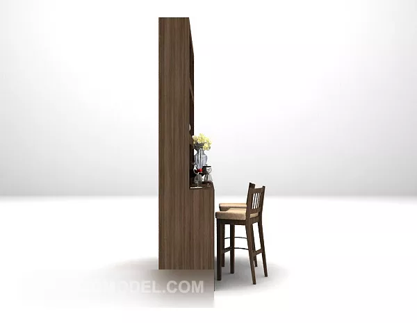 Modern Locker Nightstand 3d model