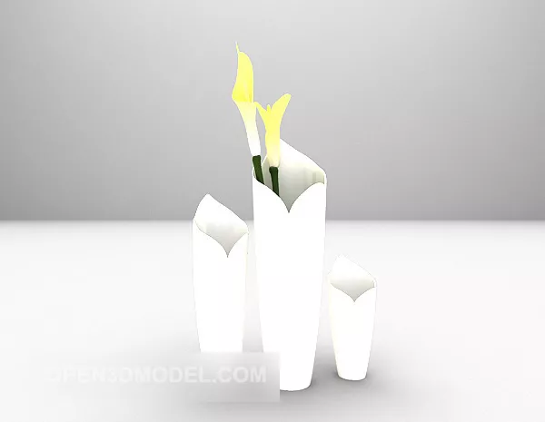 Cactus Vase Plant Decor 3d model