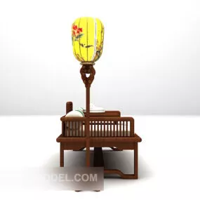 Wooden Chinese Vintage Sofa Furniture 3d model
