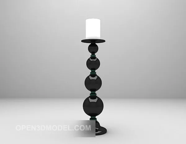 Candlestick Light Decorative Square Candle 3d model