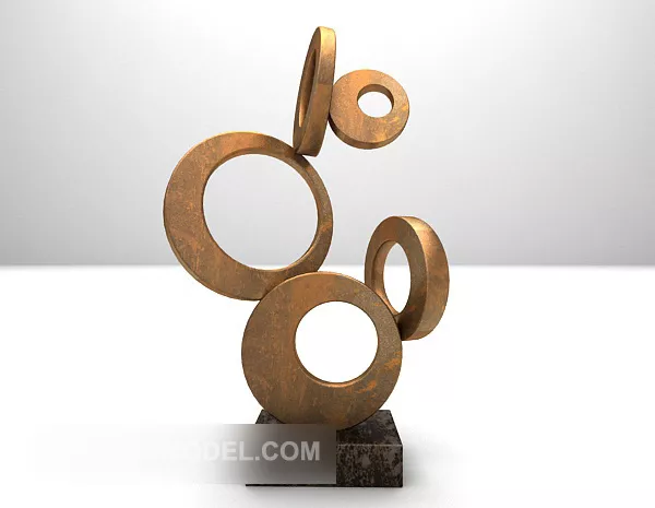 Circles Abstract Sculpture Furniture 3d model Circles Abstract Sculpture Furniture 3d model
