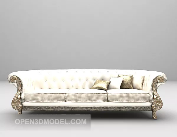 European Three-person Sofa Furniture 3d model European Three-person Sofa Furniture 3d model