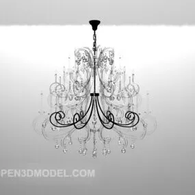 European Multi-layers Chandelier Furniture 3d model