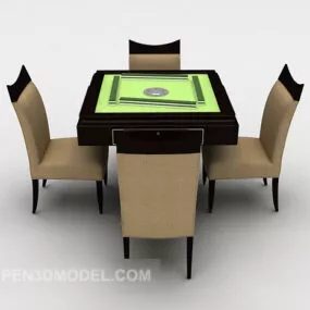 Mahjong Table Chair Furniture 3d model